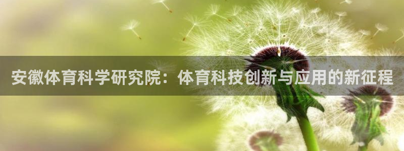 安徽体育科学研究院：体育科技创新与应用的新征程