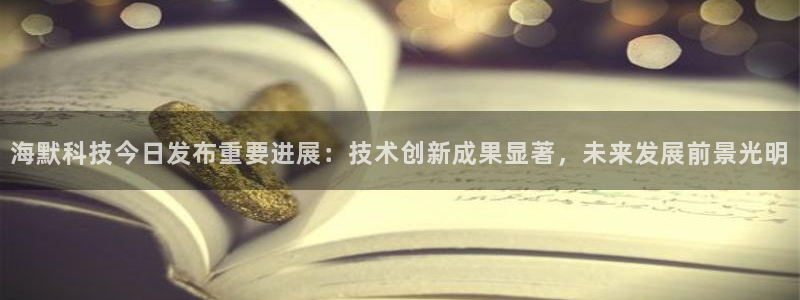 海默科技今日发布重要进展：技术创新成果显著，未来发展前景光明